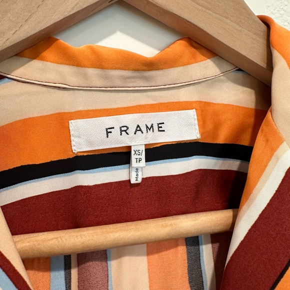 FRAME mini stripped short sleeve button up - Picture 4 of 4